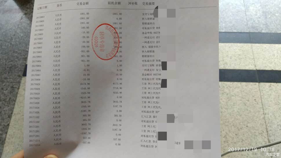 算了利息一万多，月供2600，压力不大！之后去银行补打了流水，为贷款用！