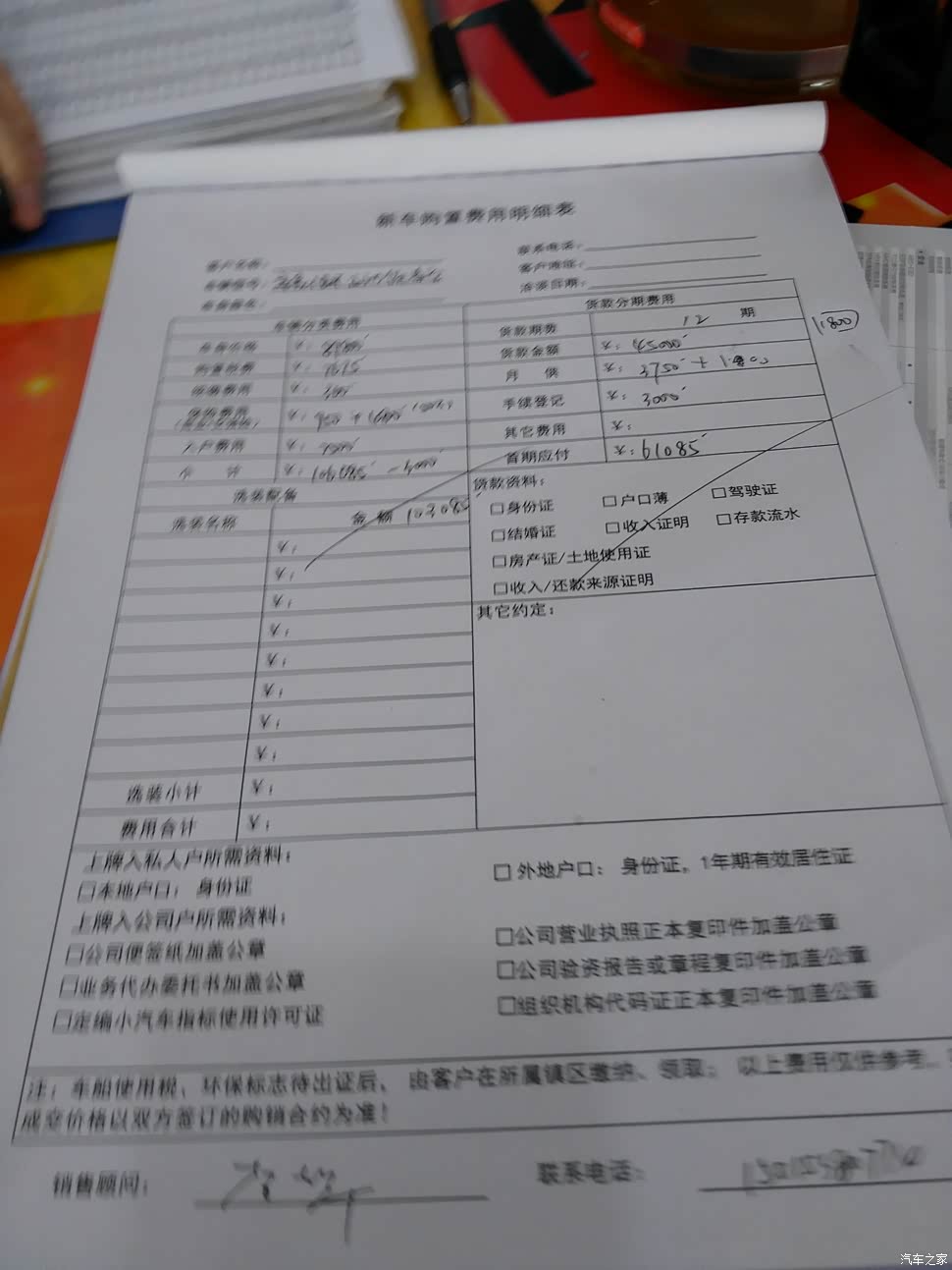 今日在广东东莞大岭山车行询问的分期付款的贷款价格
