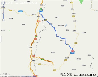 从成都经重庆,遵义,贵阳后继续向南,在独山县下g75高速,由s312省道