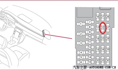 我发的是s60的点烟器保险丝的位置:22号位置