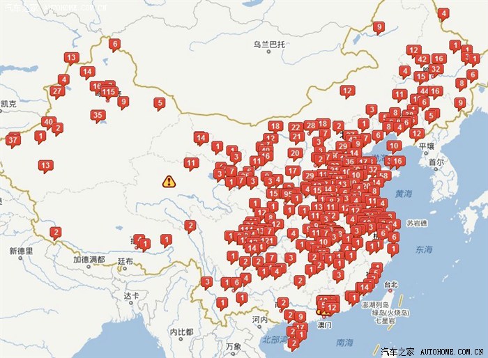 【图】祖国山河一片红,全国加气站分布图