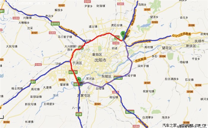 如果走京沈高速要进入市区,通过二环到沈大路,在沈阳西收费站上京沈