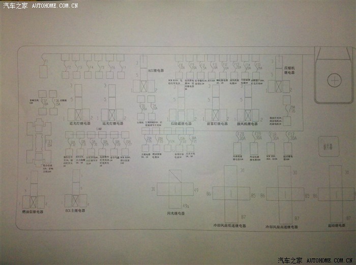 12款保险丝继电器位置图找到啦(图片已上传)全心全意为车友服务