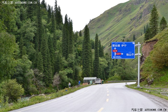 在这个路口离开g217国道,开始走g218国道.