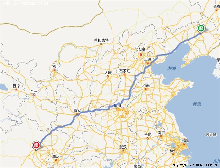 【图】求一个沈阳到成都的自驾路线,三天时间