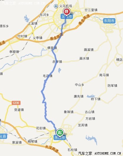 浙江永康330国道有绕行的路线吗?