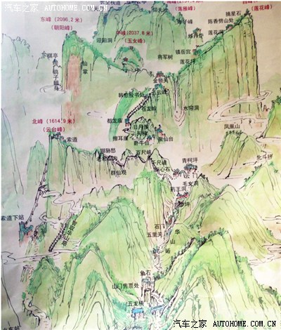 从山下徒步的路线看这个图很清楚