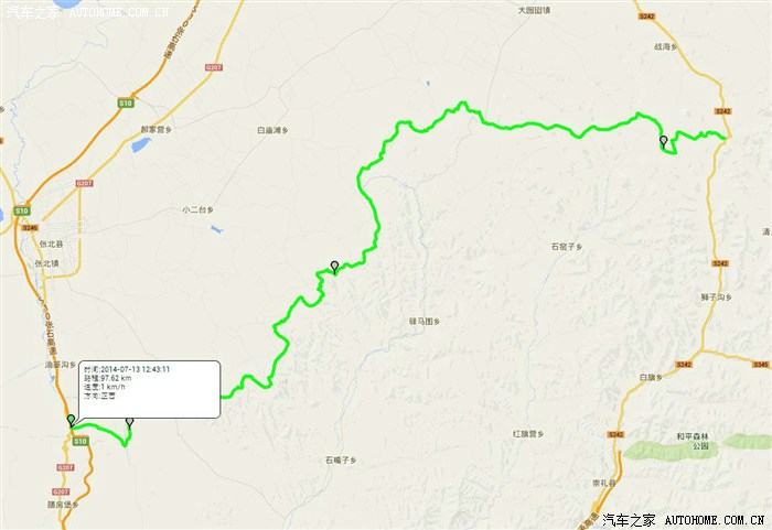 吧,废话不说,借用自驾游论坛张图说下草沿天路路线图