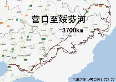 路线是:营口市(高速)—宽甸县  2014/09/15 13:23:39 发表在