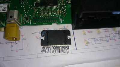 德赛西威nav262硬件升级更换功放芯片tda7854