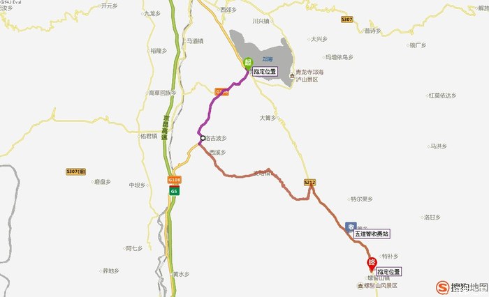 问西昌市区到螺髻山的路线