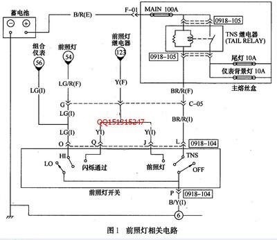 奔腾b70开近光灯时远光指示灯点亮