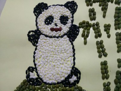 自己动手 谷物粘贴画