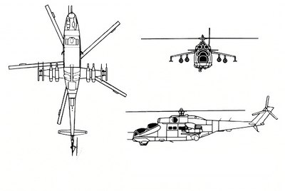 直升机三视图2