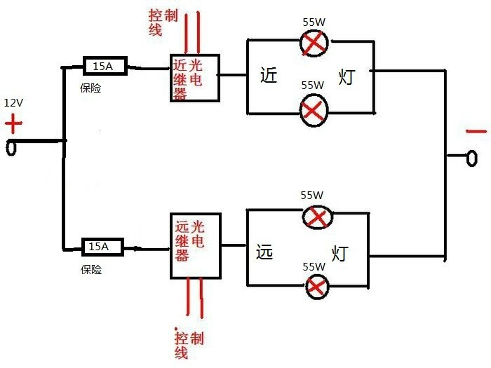 5008改大灯线路