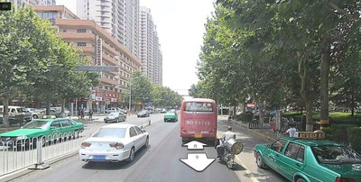 阳中医学院第二附属医院前十字路口掉头违章的