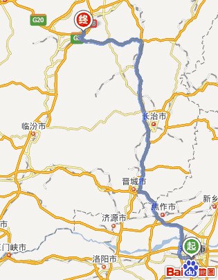 郑州绕城高速-郑云高速公路-原焦高速公路-晋新高速公路-二广高速公路