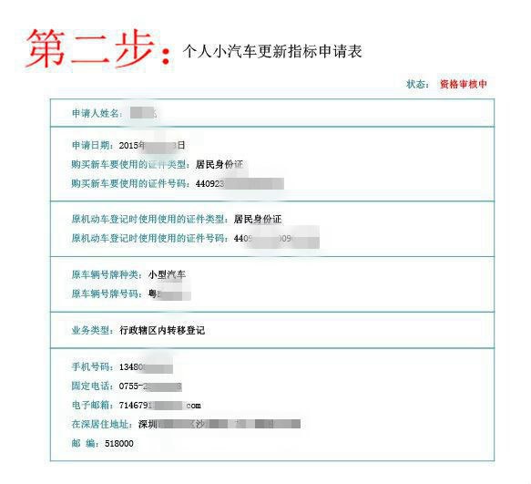 【图】深圳市小汽车更新指标申请过程,有图有