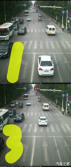 【图】又一个违章,黄灯最后一秒过线了也罚呀