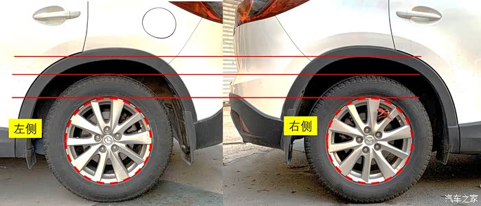 cx5后轮眉离地高度不一样是通病么
