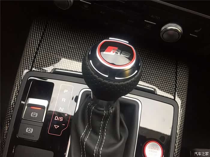 奥迪s6改方向盘档位球型手柄过程拍图