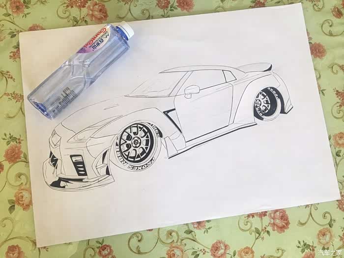 绘车分子鸿篇巨制手绘低趴gtr