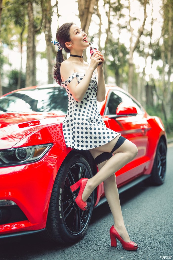 愛車寫真季溫柔小馬mustang媳婦當車模