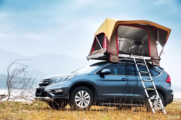 【图】配上新款车顶帐篷 凑个热闹_本田cr-v论坛_汽车之家论坛
