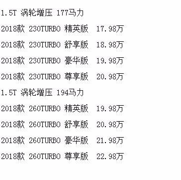 十代雅阁配置表图片