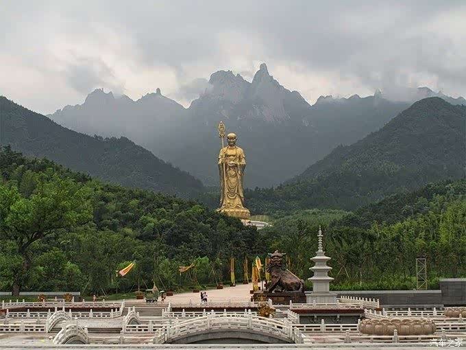自驾游九华山地藏禅林观景