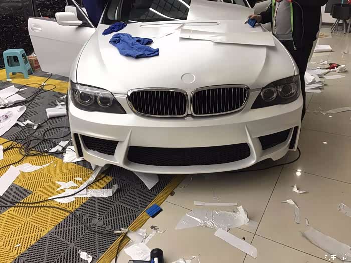 【图】老7系e66改装1m款前杠包围施工图,这也许是最美的e66了_宝马7系