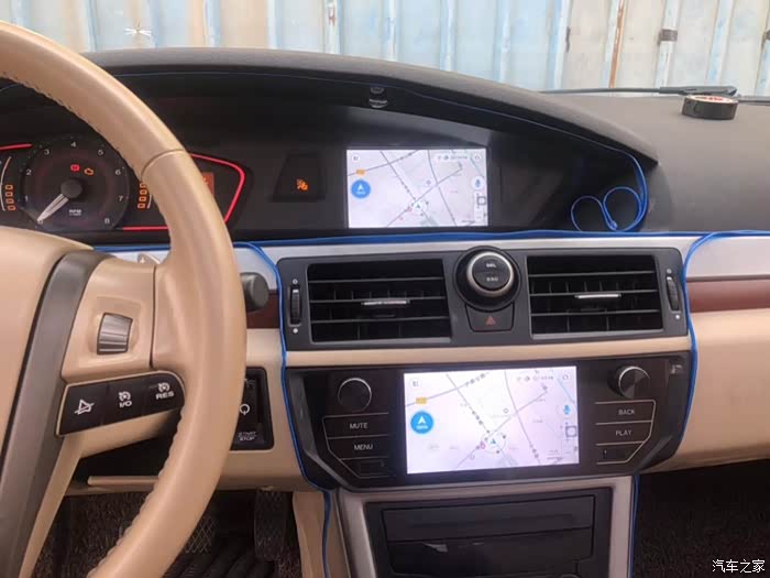 荣威550改装中控安卓双屏幕导航