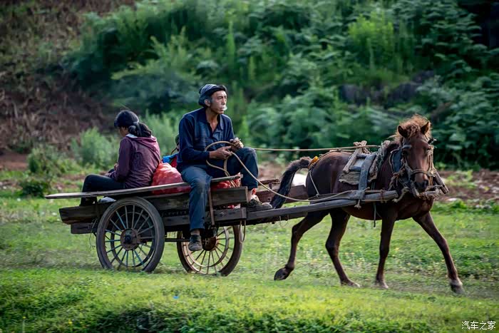 看看路边,当地村民马车出行,放牧,感觉生活很惬意轻松.