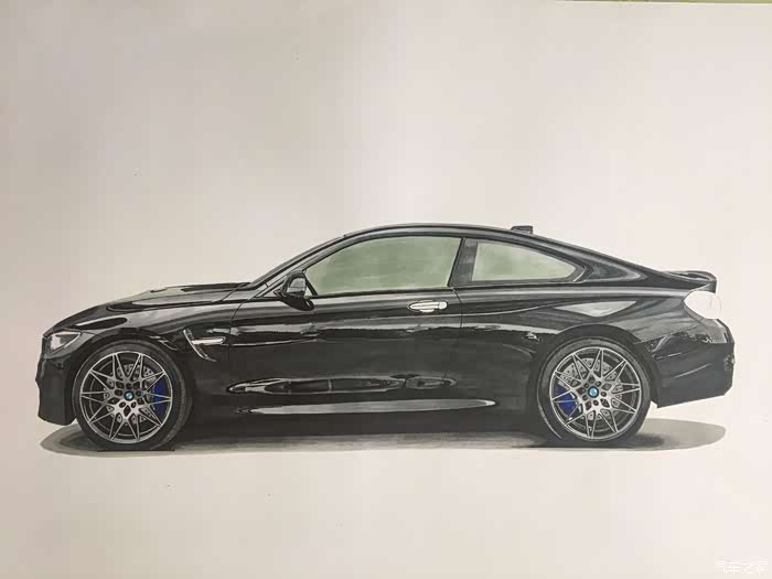 绘车分子教你如何画一辆宝马m4侧面篇