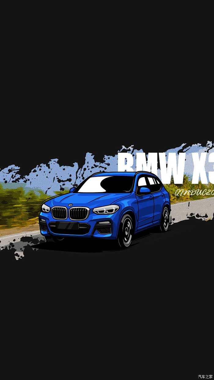 全系四驱的豪华suv蓝天白云满足你漫画宝马x3手机壁纸