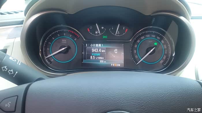 13款君越2.0t昨天高速油耗