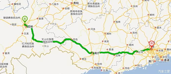 昆明到广州cx5自驾