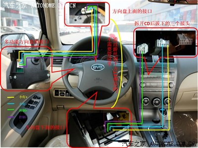 多功能方向盘带原车cd,艰辛安装记(10月25日更新简易接线图)