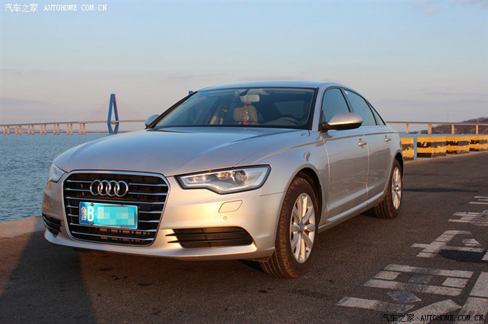 银色风暴奥迪a6l水晶银2t标准青岛海边高清大图作业