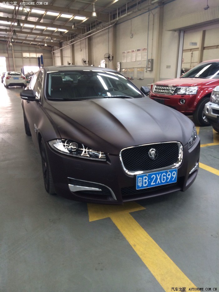 冷艳高贵的改装捷豹xf鱼子酱色改亚光色作业11月22日更新