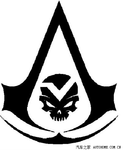 一直想做一个这个,取材于刺客信条标志,网上的黑旗标志的骷髅要么太2b