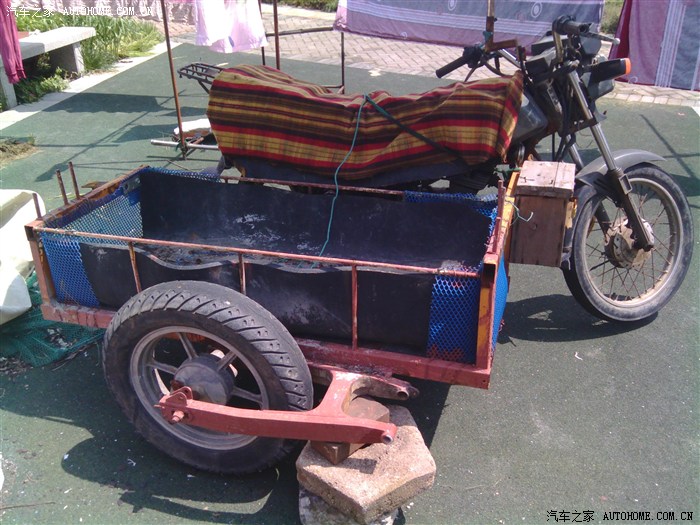 发烧友的乐园自制边三轮今天越野测试