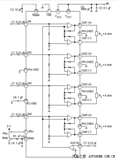 tda7851功放芯片引脚图图片