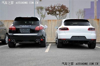 卡宴 与 macan 后视角尺寸对比