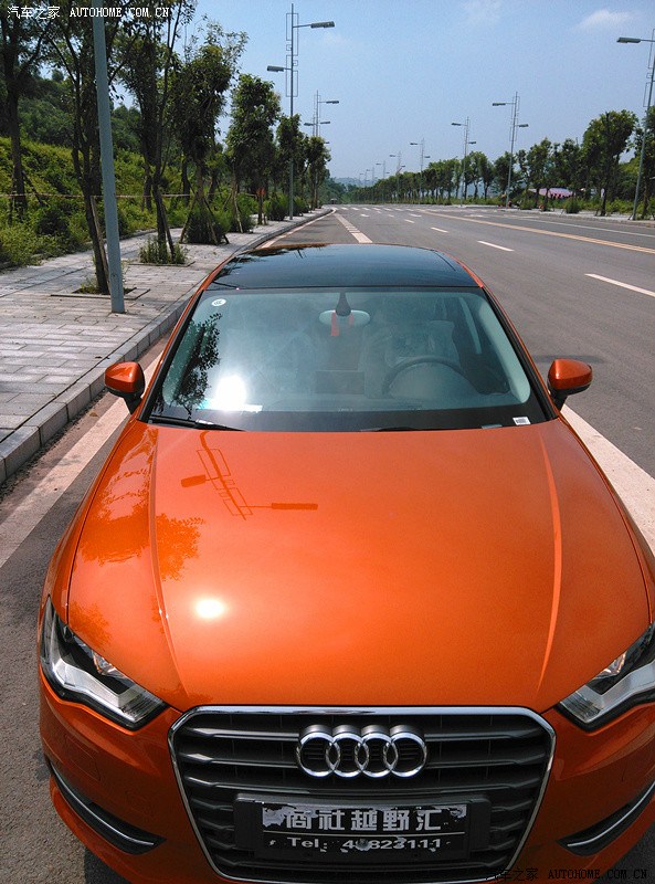 奥迪a32014款35tfsi时尚型重庆地区橙色提车作业