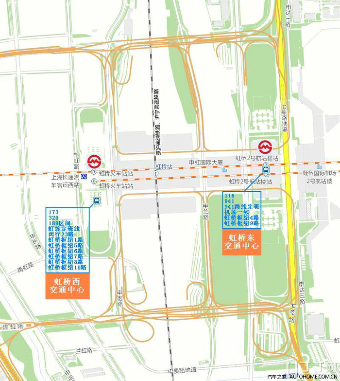 上海三大火车站周边公交分布图