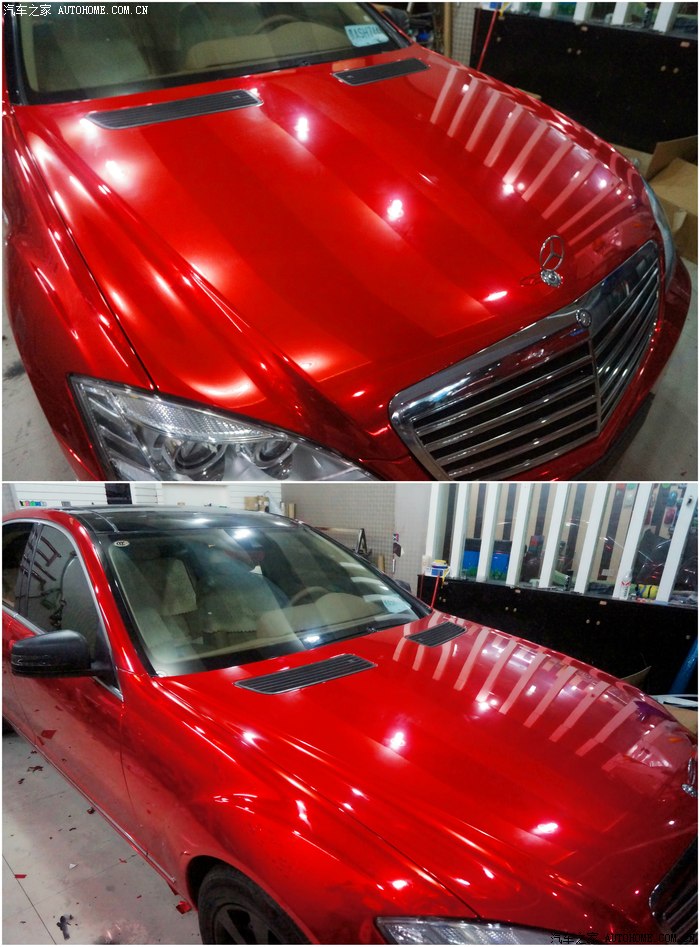 奔驰s500lstm镜面电镀红