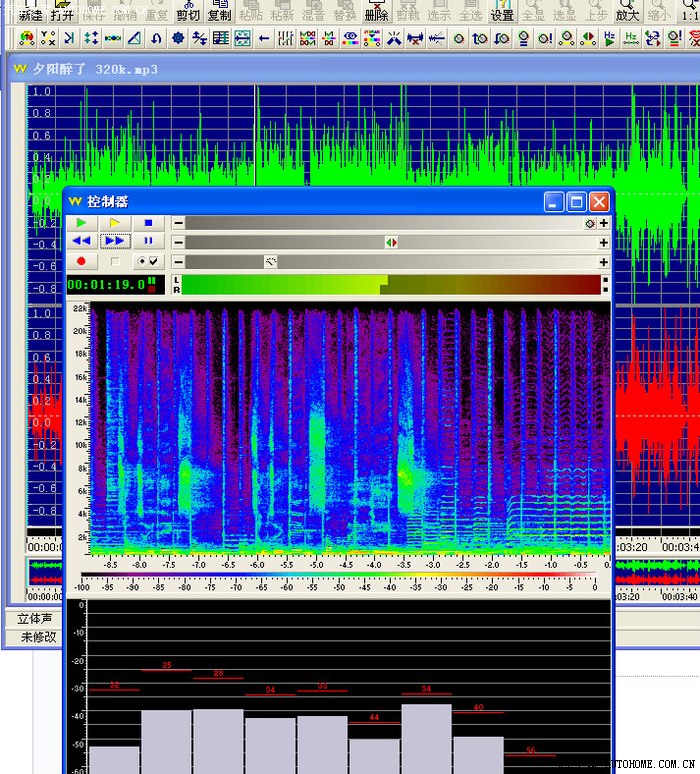 音乐不同码率下的声谱图对比,同时试用一台ap