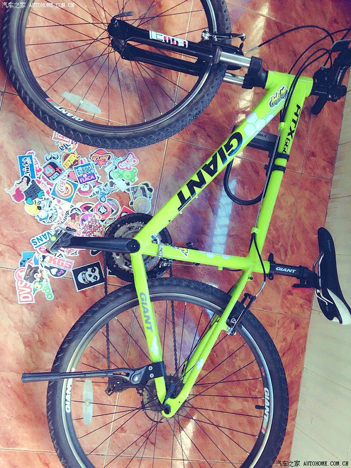 【图】{mickey作业}街车 入门级山地giant atx660苹果绿_自行车论坛