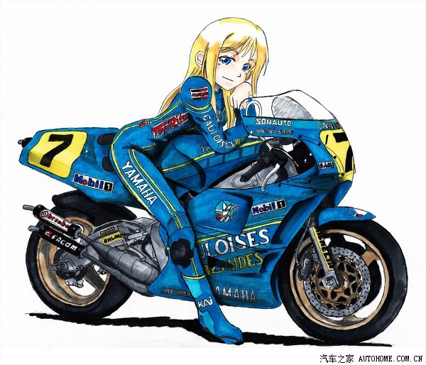 摩托车漫画2之美女与机车多图